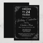 Any Age Zwart-Wit Verjaardagsklassieker Kaart (Voorkant / Achterkant)