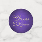 ANY Birthday Cheers Elegant geborsteld Paarse & Go Confetti (Kleine voorkant)