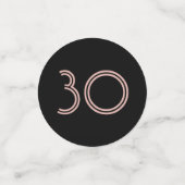 ANY Birthday Cheers Elegant Roze en Zwart 3 Foto Confetti (Kleine voorkant)