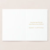 ANY Birthday Cheers Elegant Wit & Goud Confetti Folie Kaarten (Binnen)