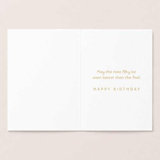 ANY Birthday Cheers Elegant Wit & Goud Confetti Folie Kaarten (Binnen)