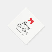 Any Color Bow | Chic Coquette Merry Christmas Servet (Hoek)