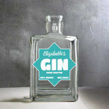 Any Color Personalised Gin Sticker
