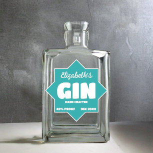 Any Color Personalised Gin Sticker