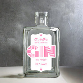 Any Color Personalised Gin Sticker