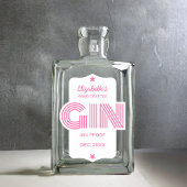 Any Color Personalised Gin Sticker