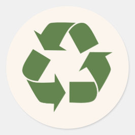 Any Color Recycle Reuse Arrow Eco Friendly Symbol Ronde Sticker