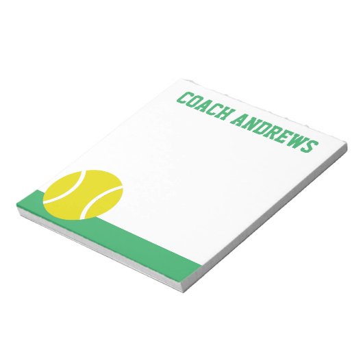 Any Colors Tennis Personalized Notepad Notitieblok (Linkerzijde)