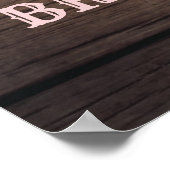 ANY EVENT - Cowgirl Boot Floral Western bord Poster (Hoek)