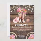 ANY EVENT - Cowgirl Boot Floral Westerne uitnodigi Kaart (Voorkant)