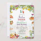 ANY EVENT - Italiaans diner verjaardagsuitnodiging Kaart (Voorkant)