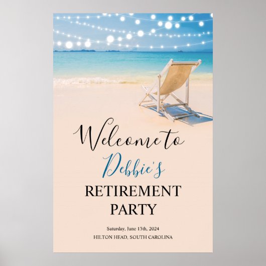 ANY EVENT - Strand Welkomstbord Poster (Voorkant)