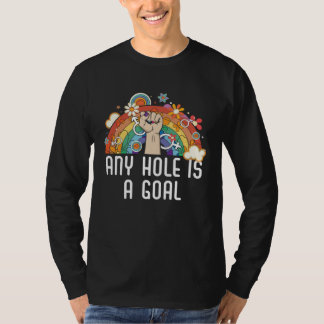 Any Hole Is A Goal Bisexual Rainbow Pride Bisexual T-shirt