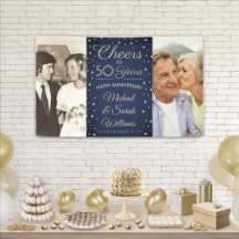ANY Jubileum Cheers 2 foto Navy blauw en goud