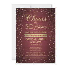 ANY Jubileum Cheers Brushed Bourgondië Gold Party