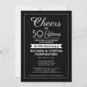 ANY Jubileum Cheers Elegante foto Zwart & Wit Kaart (Voorkant)