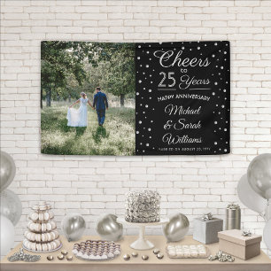 ANY Jubileum Cheers Elegante foto Zwart & Wit Spandoek