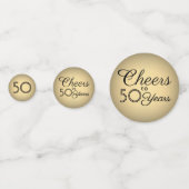 ANY Jubileum Cheers Gold Ombre 3 Fototafel Confetti (Voorkanten)