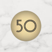 ANY Jubileum Cheers Gold Ombre 3 Fototafel Confetti (Kleine voorkant)