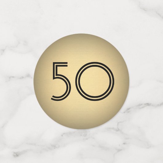 ANY Jubileum Cheers Gold Ombre 3 Fototafel Confetti (Kleine voorkant)