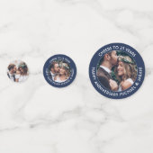 ANY Jubileum Cheers Navy & White 3 Fototafel Confetti (Achterkanten)