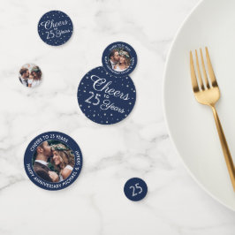 ANY Jubileum Cheers Navy & White 3 Fototafel Confetti