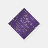 ANY Jubileum Cheers Paarse en gouden Confetti Servet (Hoek)