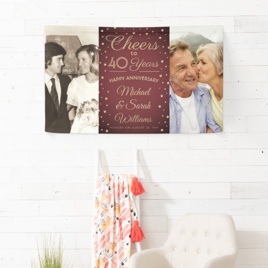 ANY Jubileum Proost 2 Foto Bourgondië en Goud Spandoek (Insitu)