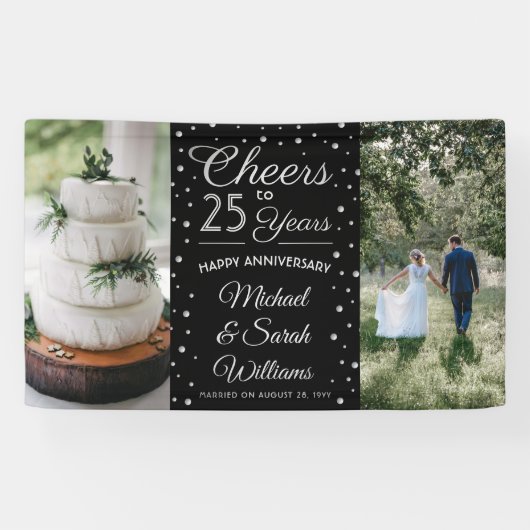 ANY Jubileum Proost 2 Foto Zwart-wit Spandoek (Horizontaal)