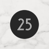 ANY Jubileum Proost 3 Foto Zwart-wit Confetti (Kleine voorkant)