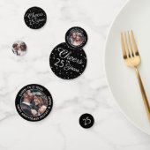 ANY Jubileum Proost 3 Foto Zwart-wit Confetti (Groep)