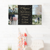 ANY Jubileum Proost 4 Foto Zwart en Goud Spandoek (Insitu)