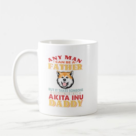 Any Man Can Be A Father Akita. Dwergduif Koffiemok (Links)