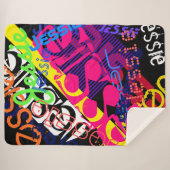 Any Name Customizable Creative Super Colorful Sherpa Deken (Voorkant (horizontaal))