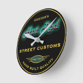 Any Name Hot Rod Street Customs Any Date Ronde Klok (Hoek)