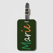 Any Name Overlaid On Irish Flag bc ltcn Bagagelabel (Voorkant (verticaal))