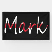 Any Name overlaid op de vlag van Engeland Spandoek (Horizontaal)