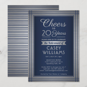 ANY Number Retirement Party juicht Navy Blue Kaart