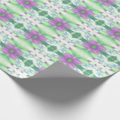 Any Occasion inpakpapier in Paarse bloemenprint (Hoek)