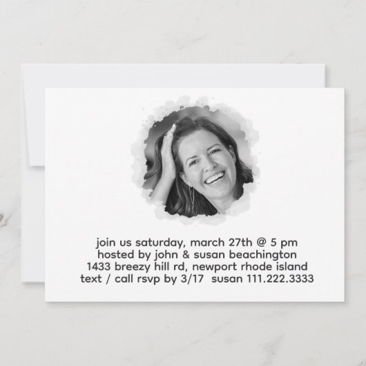 * Any PARTY DIY Invite Doodle Event Birthday Kaart (Achterkant)