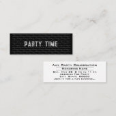 Any Party Time Celebration Hand Out Or Mail Invite Mini Visitekaartje (Voorkant / Achterkant)