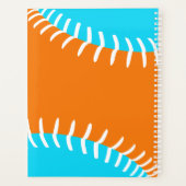 ANY team colors baseball softball w jersey number Planner (Achterkant)