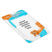 ANY team colors volleyball athlete photo Magneet (Rechterzijde)