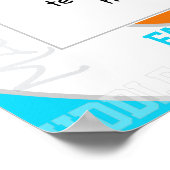 ANY team colors volleyball player + team photo Poster (Hoek)