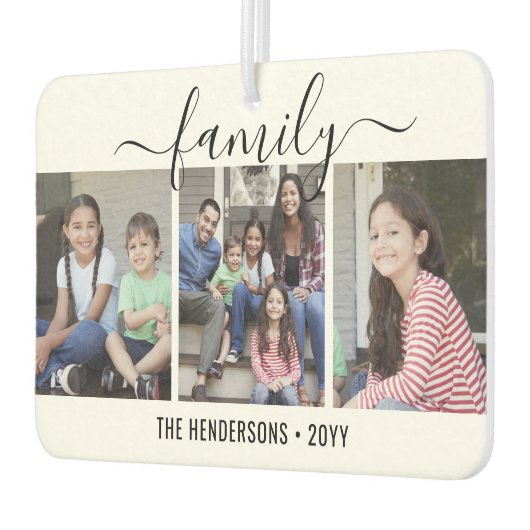 Any Text 4 Photo Script-reeks Zwart-wit Luchtverfrisser (Links)