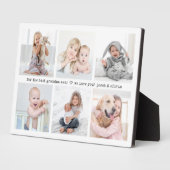 Any Text 6 Photo Collage Modern Minimal Keepsake Fotoplaat (Zijkant)