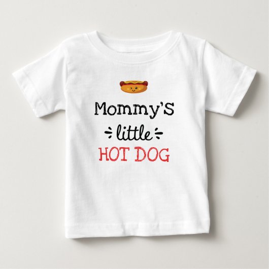 [Any Text's] Little Hot Dog Schattige baby Bodysui (Voorkant)