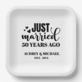 Any Year Anniversary Personalized Papieren Bordje (Voorkant)