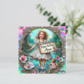 ~ ANYA ~ Gelukkige Verjaardag ~ Meisje peddelen ~ (Staand voorkant)