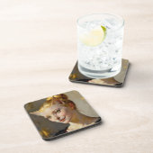 “Anya, Meticulously Content” – A Feminine Feline  Bier Onderzetter (Rechterzijde)